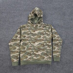 1st Phorm Hoodie Mens Small Green Camo Fleece Pullover Kangaroo Pocket Logo Gym